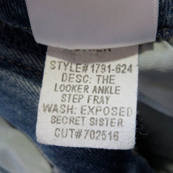 Mother The Looker Ankle Step Fray in Exposed Secret Sister Skinny Jeans 28 - Picture 6 of 11